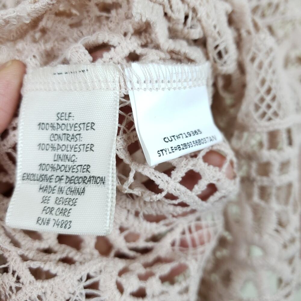 A diva | Blush Crochet w/Ruffles Top - Picture 5 of 7